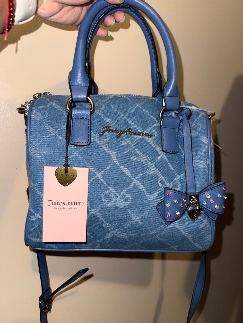 Juicy Couture Denim Lovely Bow
Satchel Handbag